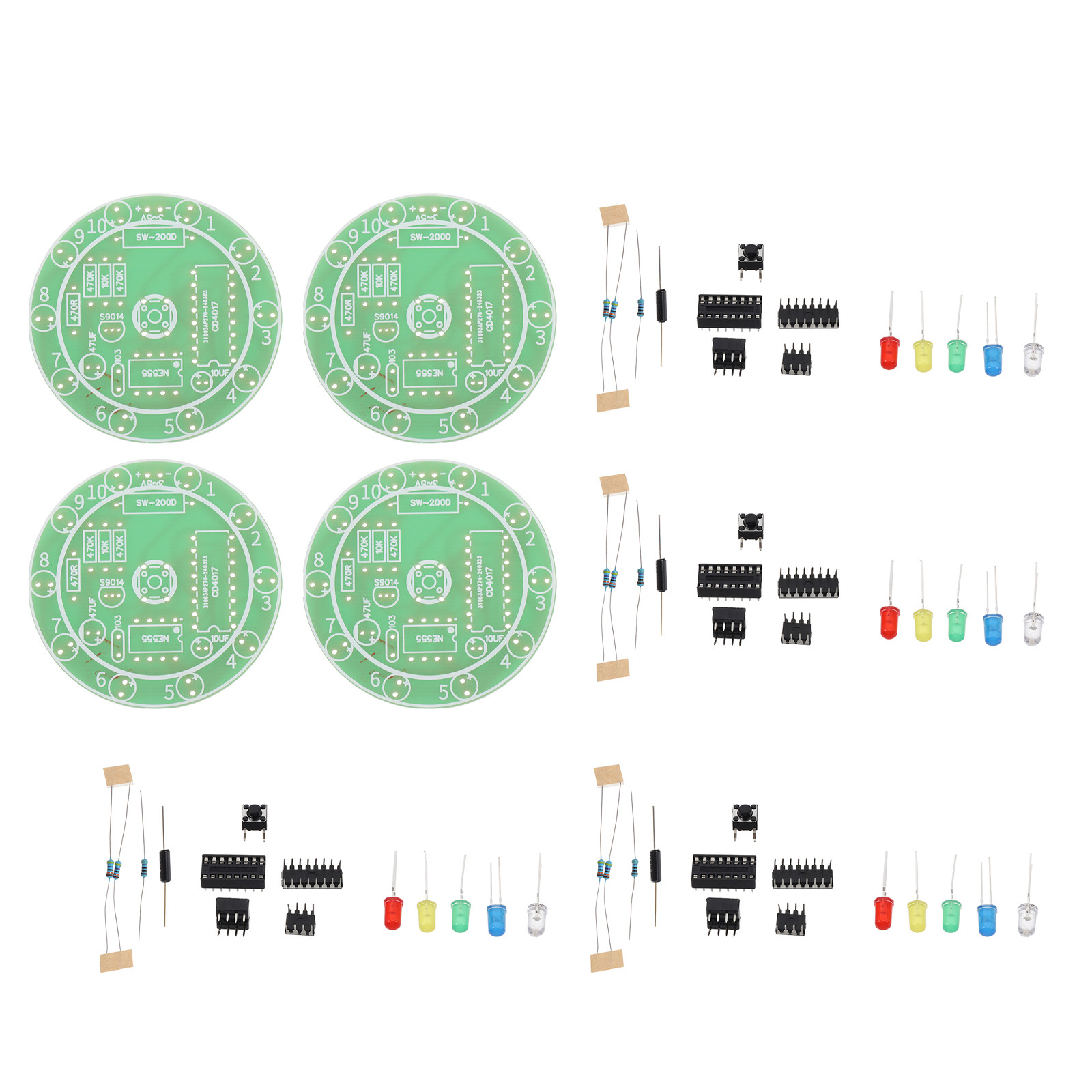 Diy Electronics Projects For Beginners - Elektronik Lehimleme Uygulama Seti, 4 Adet,