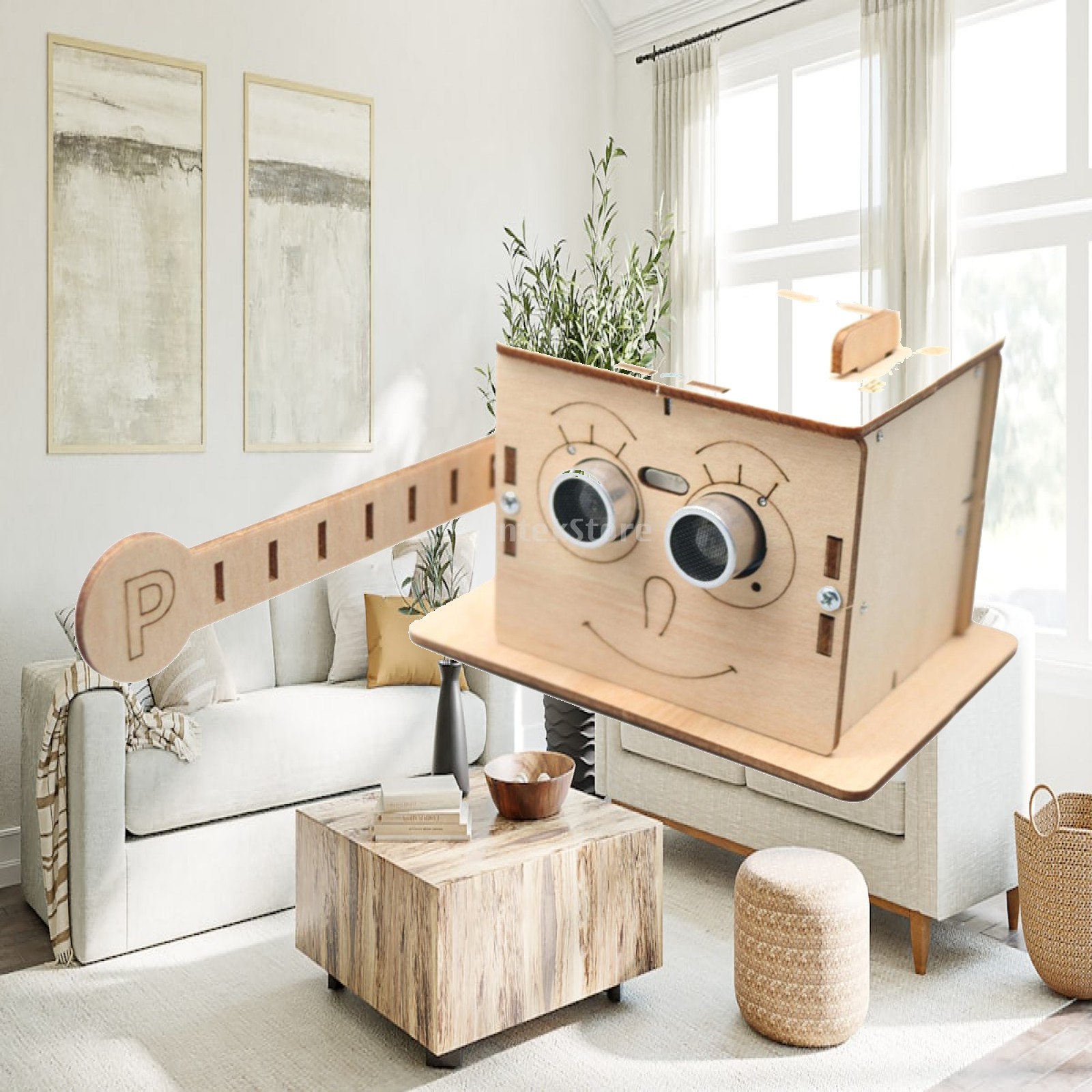 Diy Electronics Kits For Kids - Ahşap Oyuncak Seti Akıllı Bariyer Kapısı