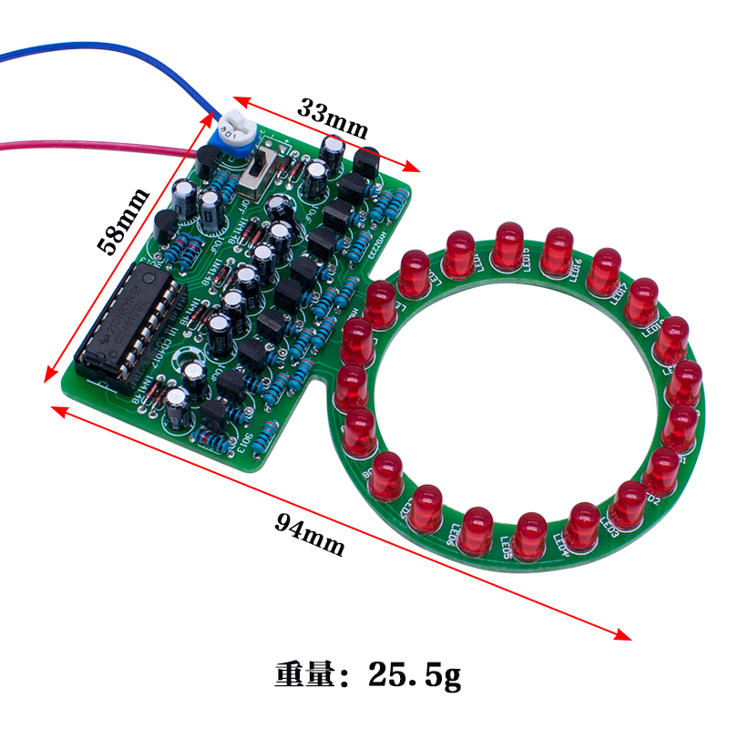CD4017 Halka Degrade LED Akan  - Diy Electronics Kits For Kids incelemesi ve fiyatı