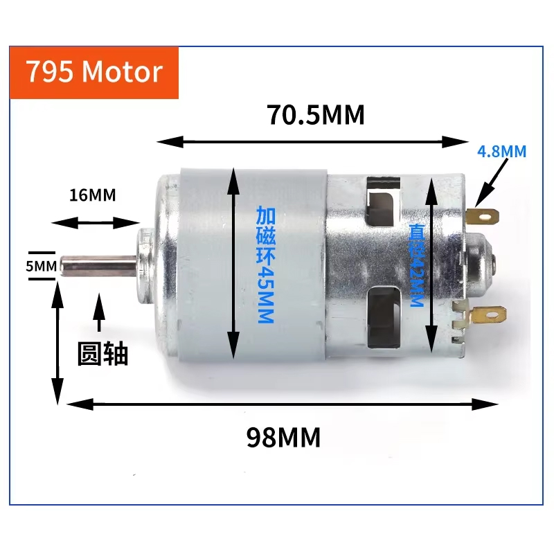 Yüksek Güçlü DC Motor Mili 775 - Diy Electronics Motor incelemesi ve fiyatı