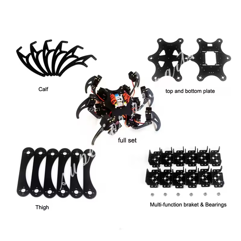 18 DOF Alüminyum Hexapod Örümc - Diy Kit Elektronik incelemesi ve fiyatı