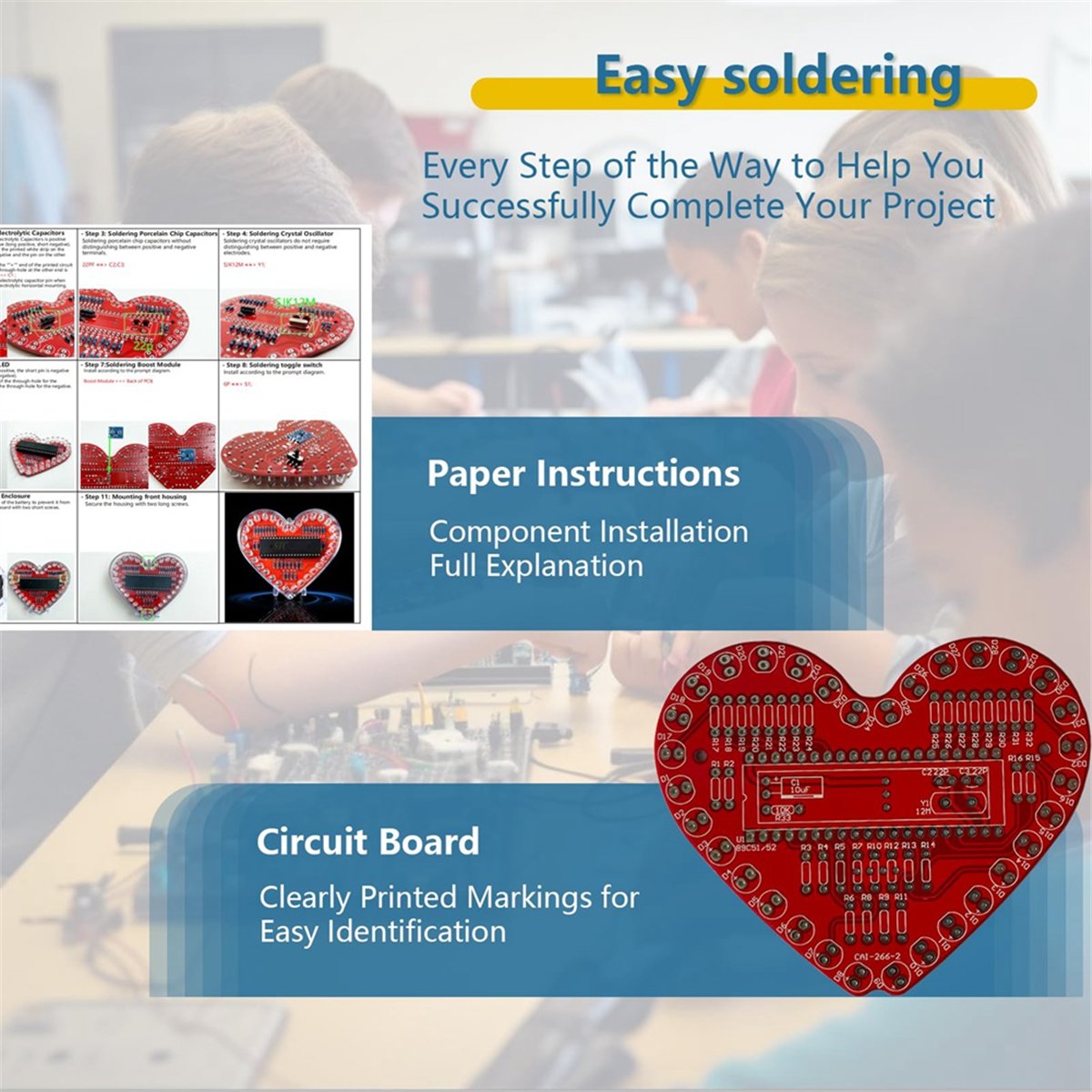 DT262/Havya Pratik Seti, Kalp  - Diy Electronics Projects For Beginners incelemesi ve fiyatı
